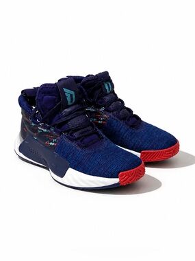 Adidas Purple and Red High-Top Athletic Sneakers